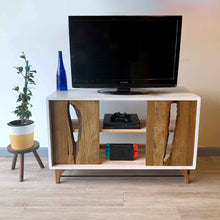 Load image into Gallery viewer, Modern Plant Stand Three Leg Stool Tall Choose Finish by CW Furniture Wood Indoor Flower Pot Base Display Holder Solid Wooden Kids Chair Table Simple