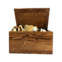Load image into Gallery viewer, Wood Chest by CW Furniture Toy Box Kids Engraved Personalized Hope Memory Treasure Shoe Blanket Solid Hardwood Handmade Handles Safety Hinge Oak