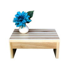 Load image into Gallery viewer, Modern Wood Step Stool by CW Furniture Footstool Custom Personalized Engraved Handmade Walnut Maple Birch Hickory Wooden Bed Kitchen Bathroom Kids