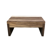 Load image into Gallery viewer, Modern Wood Step Stool by CW Furniture Footstool Custom Personalized Engraved Handmade Walnut Maple Birch Hickory Wooden Bed Kitchen Bathroom Kids