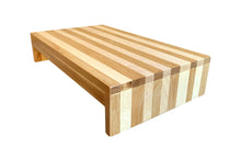 Load image into Gallery viewer, Modern Wood Step Stool Large by CW Furniture Footstool Custom Personalized Engraved Handmade Walnut Maple Birch Hickory Wooden Handicapped Bed Kitchen