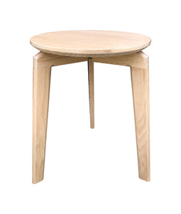 Side Table Modern Round by CW Furniture Walnut Maple Birch Oak Custom Handmade End Table Accent Three Leg Living Room Bedroom