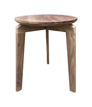 Load image into Gallery viewer, Side Table Modern Round by CW Furniture Walnut Maple Birch Oak Custom Handmade End Table Accent Three Leg Living Room Bedroom