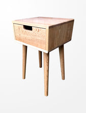 Load image into Gallery viewer, Nightstand Wood Modern with Drawer by CW Furniture Side Table End Table Walnut Maple Oak Birch Handmade Custom Scandinavian Living Room Bedroom