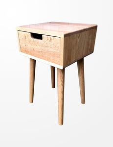 Nightstand Wood Modern with Drawer by CW Furniture Side Table End Table Walnut Maple Oak Birch Handmade Custom Scandinavian Living Room Bedroom