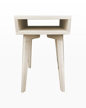 Load image into Gallery viewer, Side Table Wood Modern with Shelf by CW Furniture Nightstand End Table Accent Maple Walnut Oak Birch Handmade Custom Minimalist Living Room Bedroom