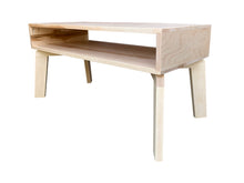 Load image into Gallery viewer, Coffee Table Wood Modern by CW Furniture with Shelf Custom Handmade Walnut Maple Oak Birch Minimalist Living Room Sofa Couch