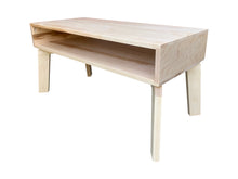 Load image into Gallery viewer, Coffee Table Wood Modern by CW Furniture with Shelf Custom Handmade Walnut Maple Oak Birch Minimalist Living Room Sofa Couch