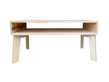 Load image into Gallery viewer, Coffee Table Wood Modern by CW Furniture with Shelf Custom Handmade Walnut Maple Oak Birch Minimalist Living Room Sofa Couch