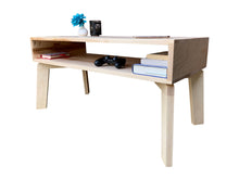 Load image into Gallery viewer, Coffee Table Wood Modern by CW Furniture with Shelf Custom Handmade Walnut Maple Oak Birch Minimalist Living Room Sofa Couch