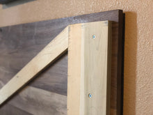 Load image into Gallery viewer, Walnut Headboard Modern by CW Furniture King Queen Full Twin Size Custom Handmade Solid Hardwood Minimalist Legs or Wall Mount French Cleat