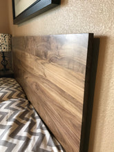 Load image into Gallery viewer, Walnut Headboard Modern by CW Furniture King Queen Full Twin Size Custom Handmade Solid Hardwood Minimalist Legs or Wall Mount French Cleat