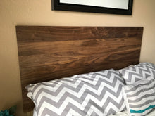 Load image into Gallery viewer, Walnut Headboard Modern by CW Furniture King Queen Full Twin Size Custom Handmade Solid Hardwood Minimalist Legs or Wall Mount French Cleat