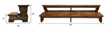 Load image into Gallery viewer, Two Step Stool Wood 45” Long Handicapped Elderly Custom Handmade Personalized Engraved Bed Kitchen Bathroom Solid Hardwood Kids