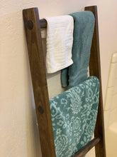 Load image into Gallery viewer, Wooden Blanket Ladder by CW Furniture Choose Various Heights Custom Modern Towel Rack Wood Poplar Towel Ladder Bathroom Ladder Sustainable