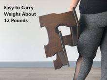 Load image into Gallery viewer, Two Step Stool Wood 20” Long Handicapped Elderly Custom Handmade Personalized Engraved Bed Kitchen Bathroom Solid Hardwood Kids