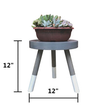 Load image into Gallery viewer, Modern Plant Stand Three Leg Stool Large by CW Furniture Wood Indoor Flower Pot Base Display Holder Solid Wooden Kids Chair Tea Table Minimalist