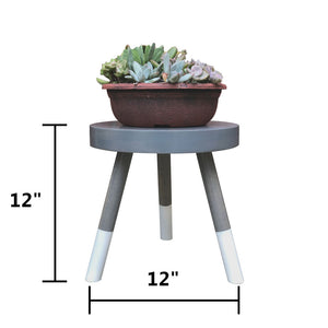 Modern Plant Stand Three Leg Stool Large by CW Furniture Wood Indoor Flower Pot Base Display Holder Solid Wooden Kids Chair Tea Table Minimalist