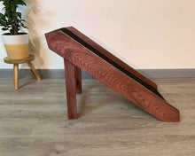 Load image into Gallery viewer, Pet Ramp Step by CW Furniture Custom Personalized Dog Ramp Cat Ramp Bed Ramp Folds Free Standing Solid Hardwood Elderly Disabled Natural Engraved