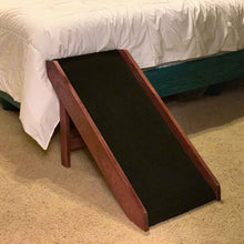 Load image into Gallery viewer, Pet Ramp Step by CW Furniture Custom Personalized Dog Ramp Cat Ramp Bed Ramp Folds Free Standing Solid Hardwood Elderly Disabled Natural Engraved