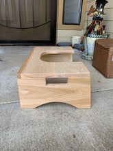 Load image into Gallery viewer, Wood Toilet Stool by CW Furniture Bathroom Squat Potty Squatting Step Handmade Natural Solid Hardwood Custom Hickory Engraved Modern Handicapped