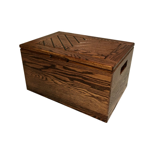 Wood Chest by CW Furniture Toy Box Kids Engraved Personalized Hope Memory Treasure Shoe Blanket Solid Hardwood Handmade Handles Safety Hinge Oak