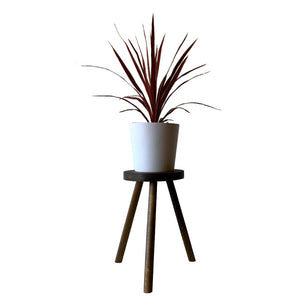 Modern Plant Stand Three Leg Stool Tall Choose Finish by CW Furniture Wood Indoor Flower Pot Base Display Holder Solid Wooden Kids Chair Table Simple