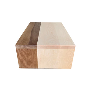 Modern Wood Step Stool Large by CW Furniture Footstool Custom Personalized Engraved Handmade Walnut Maple Birch Hickory Wooden Handicapped Bed Kitchen