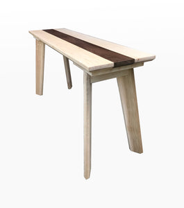 Bench Wood Modern by CW Furniture Maple Walnut Oak Hardwood Custom Handmade Entryway Shoe Seat Hallway Dining Table Bedroom Custom