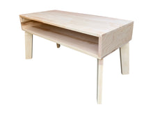 Load image into Gallery viewer, Coffee Table Wood Modern by CW Furniture with Shelf Custom Handmade Walnut Maple Oak Birch Minimalist Living Room Sofa Couch
