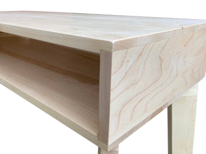 Coffee Table Wood Modern by CW Furniture with Shelf Custom Handmade Walnut Maple Oak Birch Minimalist Living Room Sofa Couch
