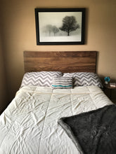 Load image into Gallery viewer, Walnut Headboard Modern by CW Furniture King Queen Full Twin Size Custom Handmade Solid Hardwood Minimalist Legs or Wall Mount French Cleat