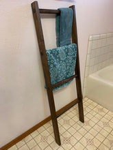 Load image into Gallery viewer, Wooden Blanket Ladder by CW Furniture Choose Various Heights Custom Modern Towel Rack Wood Poplar Towel Ladder Bathroom Ladder Sustainable