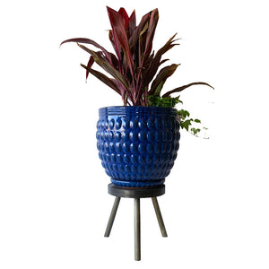 Modern Plant Stand Three Leg Stool Large by CW Furniture Wood Indoor Flower Pot Base Display Holder Solid Wooden Kids Chair Tea Table Minimalist